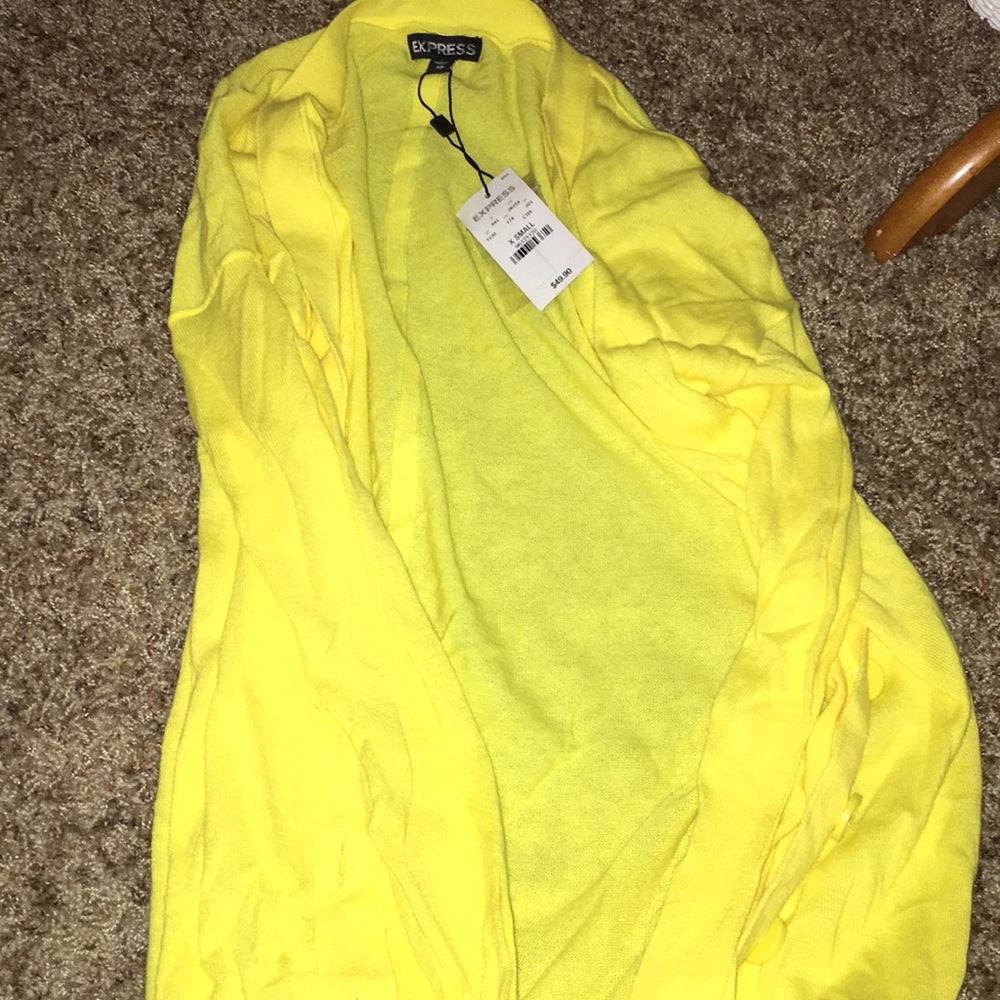 Brand new yellow button sweater